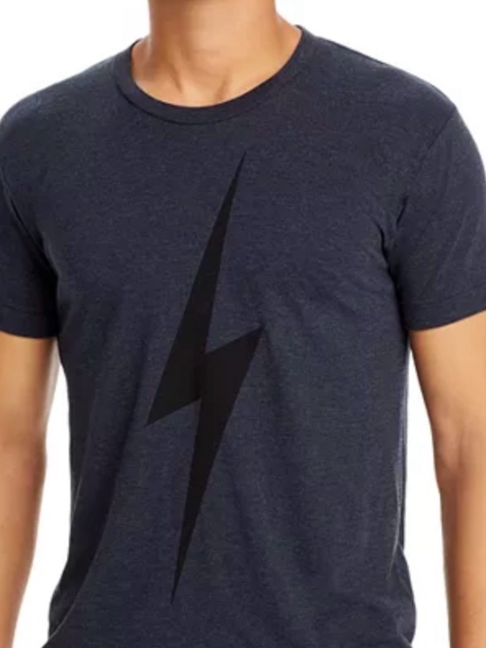 Aviator Nation Crop Top with Black Lightning Bolt